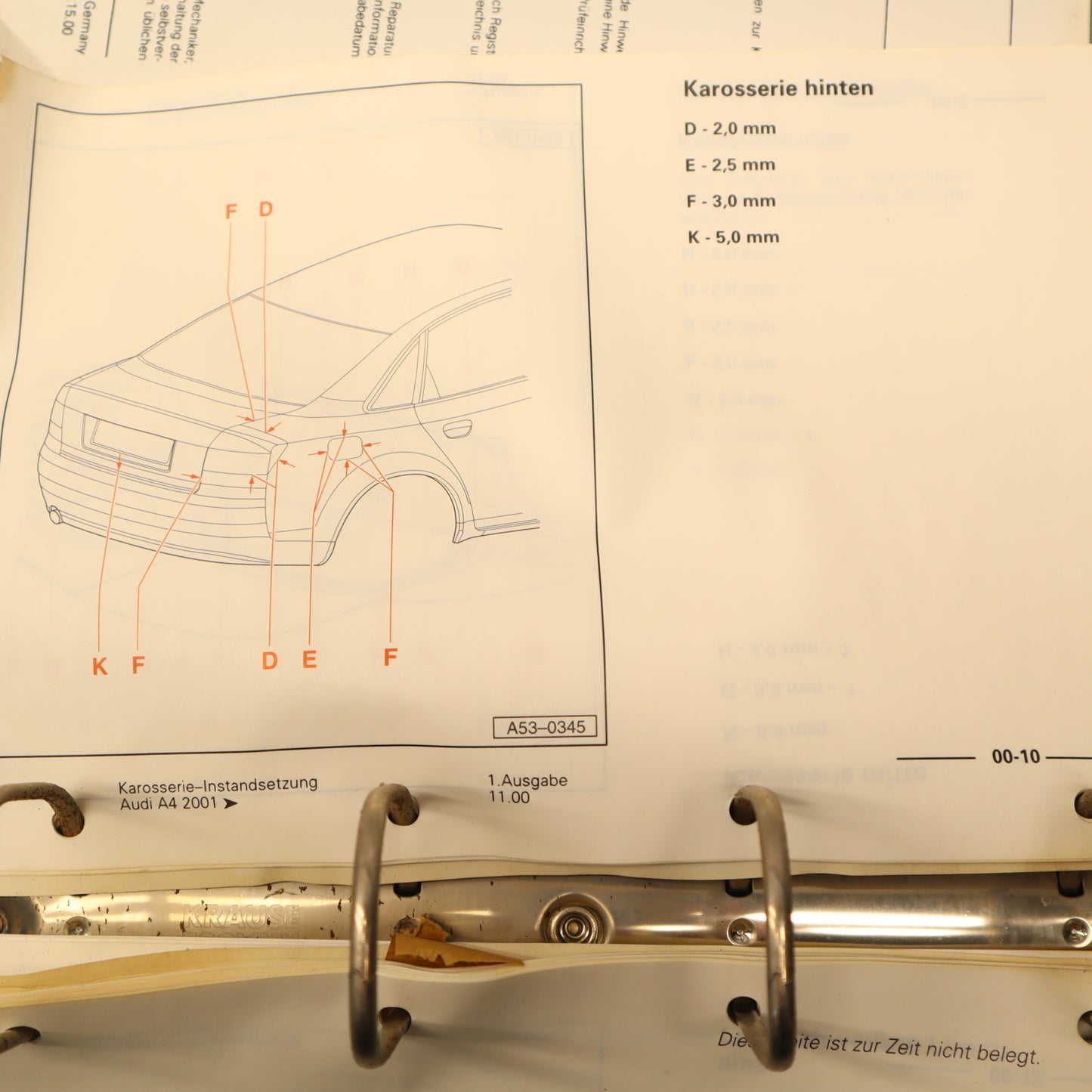 Reparaturleitfaden Audi A4 2001 Karosserie- Instandsetzung, Handbuch