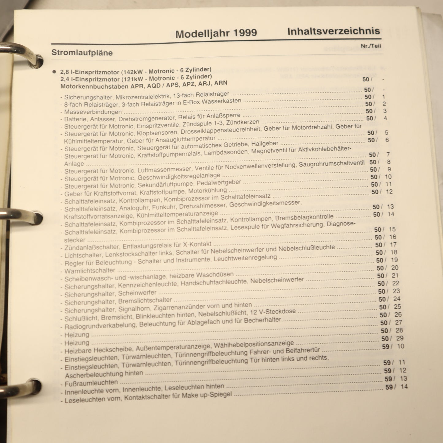 Reparaturleitfaden Audi A6 Stromlaufpläne, Handbuch
