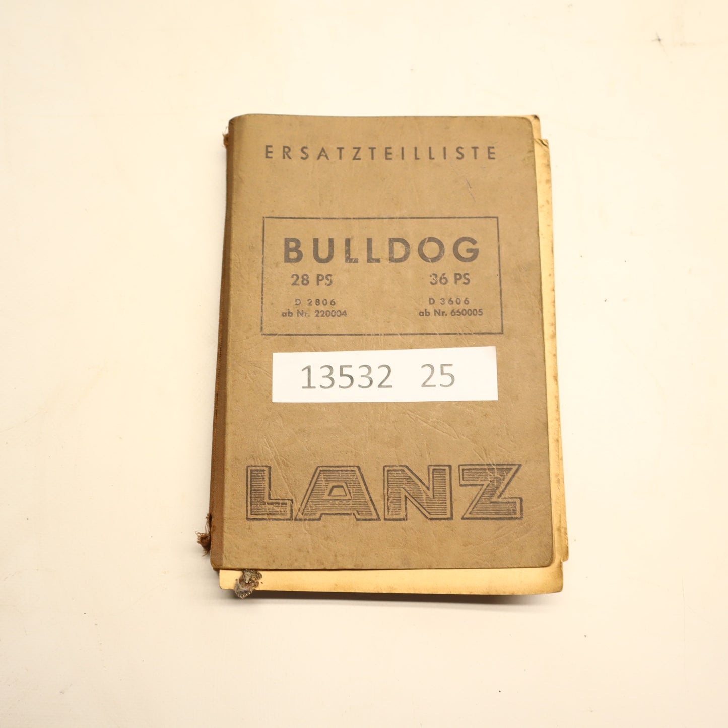 Lanz Bulldog 28 PS 2806  / 36 PS 3606