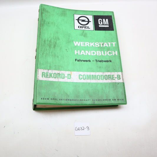Opel Werkstatthanbuch Rekord D Commodore B